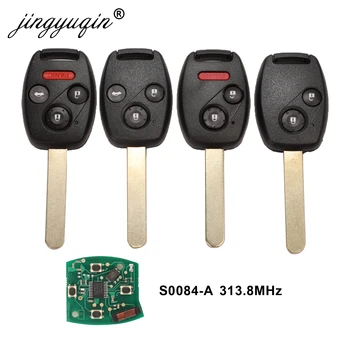 Jingyuqin 10pcs/veľa Diaľkové Tlačidlo pre S0084-A 313.8 MHz pre Honda CIVIC PRÚD s ID46 (7961) Čip, Auto Alarm Ovládanie