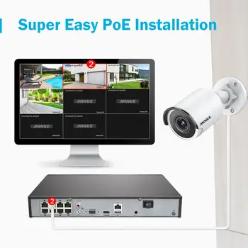 ANNKE 8CH 8MP POE NVR Network Video Recorder NVR Pre POE IP Kamera P2P Cloud Funkciu Plug And Play