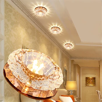 Kreatívne Kvetinové-Tvarované Crystal LED Downlight Moderné 3/5 Príkon Energia-Úspory Uličkou Svetlo Pre Veranda, Obývacia Izba, Spálňa Hoteli