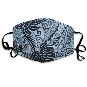Textílie Polynézske Tetovanie Tapa Vzory Umývateľný Opakovane Maska, Bavlna Proti Prachu Polovicu Tváre Úst Maska Pre Deti, Mladiství Muži Ženy