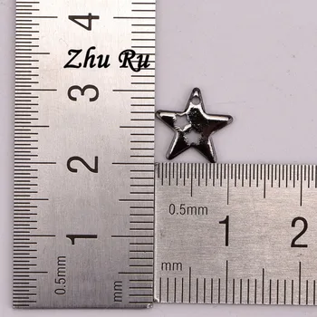ZHU RU 20pcs/lot 10 mm Pripojený Big star obsahuje malé hviezdičky Pentagram charms Náhrdelník s Príveskom, Šperky Zistenia a komponenty