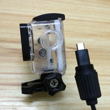 Kamery Príslušenstvo Vodotesné puzdro Nabíjačka shell USB Kábel pre SJCAM SJ4000 Vzduchu Sj9000 C30 C30R EKEN H9R Pre Motocycle Clownfish