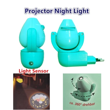 LED Projektor 6 Snímok Snímač Hviezdy, Mesiac Zvierat Projektor EÚ Plug Nočné Svetlo na Čítanie pre Deti Deti Baby Spálne Dekorácie