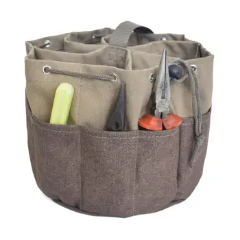 Plátno záhradné náradie organizátor taška s 10 vrecká malé časti taška odolná tote bag ťažkých pracovný nástroj tašky