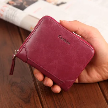 Nová značka ženy peňaženky vintage malé krátke spojky karty kabelku Módne Milú, Kabelky pre ženy zips peňaženka na mince vrecku