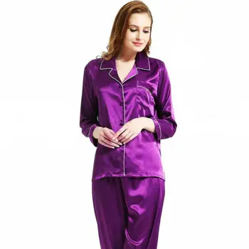 Hirigin Ženy, Dievča, Hodváb Saténové Pyžamo Nastaviť Pyžamo Sleepwear Odev Plavky oblečenie pre voľný čas Bežné ženské oblečenie S-XL mäkké