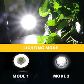 Nabíjateľné LED Pracovné svetlo Solárne LED Baterka Prenosné svetlo je možné použiť ako mobilný napájací zdroj Vhodný pre kempovanie