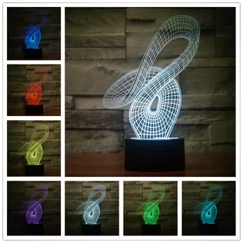 Zahraničného obchodu nové abstraktné farebné malé nočné osvetlenie LED visual 3 d akryl darček svetlá Nočné Svetlo Pre Deti stolná Lampa