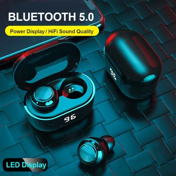 Mini Bluetooth 5.0 Slúchadlá A6 TWS Bezdrôtové Slúchadlá Dotyk Headset 9D Stereo In-ear športové Vodotesné Slúchadlá S Mikrofónom