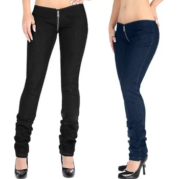 XXXL Plus Veľkosť Jeans Priateľ Čierne Džínsy Mujer Nízkym Pásom Zips Otvorené Rozkroku Denim Jean Femme Sexy Leggins Nohavice Ženy Nohavice