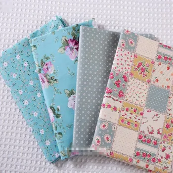 Diy ručné patchwork textílie čerstvé bavlnenej látky malé Kvetinové, 4pieces súbor, 40 * 50 cm nového kvetinový prešívanie