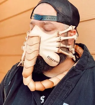 Halloween Horror Gumy Strašidelné Polovicu Tváre Bug Mask Výbuchu Modely Latexová Maska Na Tvár Hugger Scorpion Rekvizity