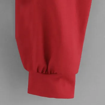 Jeseň Pevné swearshirt ženy Dlhý Rukáv Spájať Mikina Krátke Pulóver s Kapucňou Topy Plus Veľkosť 2XL Lady kórejský streetwear 30#