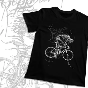 Unisex Tričko Tričko Požičovňa Kostra Biker Pohodlné Top Dizajn Človeka O-krku Vintage T-shirt