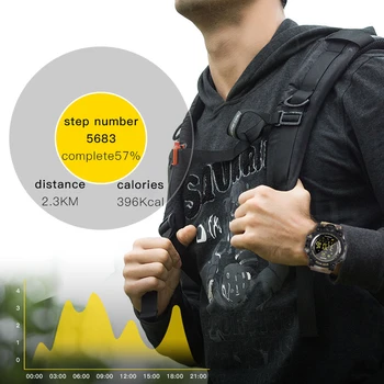 COXRY Kamufláž Vojenské Sledovať Digitálne so Systémom Smart Hodinky Mužov Športové Hodinky Mužov, Elektronika Náramkové Hodinky Stopky Smartwatch