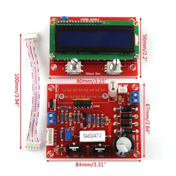 0-28V 0.01-2A Nastaviteľné DC Regulovaný Napájací zdroj DIY Auta s LCD Displejom #0615