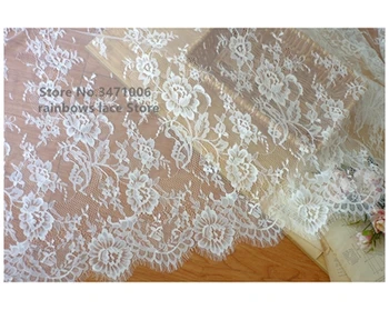 3 m/veľa čierna biela Rias čipky textílie DIY Svadobné šaty výbava čipky Domov obrus svadobné dekorácie handričkou závoj Textílie