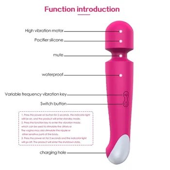 Dospelých produkt plnenie silný šok AV masáže vibrátor ženská masturbácia vibrátor