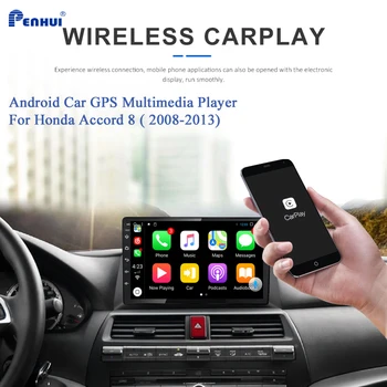 Android Auto DVD Pre Honda Accord 8 ( 2008-2013) S autorádia Multimediálne Video Prehrávač, Navigácia GPS Android 10.0 Double DIn