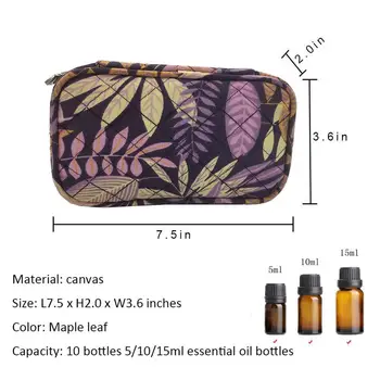 10 fliaš esenciálny olej box prenosný cestovné 5ml 10 ml 15ml esenciálny olej skladovanie taška puzdro na parfum olej príslušenstvo
