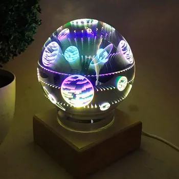 Motýľ Ohňostroj Vesmíru Nočné Svetlo Sklo Magické Crystal Ball USB Power stolná Lampa Domov Spálňa Vianoce, Narodeninové Darčeky