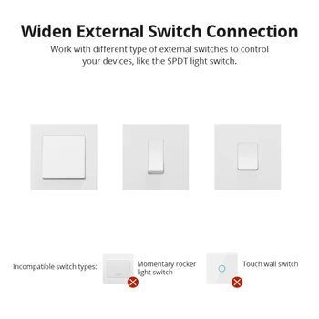 SONOFF ZBMINI Zigbee 3.0 Dve Cesty Smart Switch Diaľkové Ovládanie Časovač Prepínač Smart Home prostredníctvom SmartThings Alexa Domovská stránka Google e-WeLink