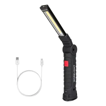 LED Pracovné Svetlo USB Nabíjateľná Baterka Magnetické Pochodeň Flexibilné Kontrolu Ručné Svietidlo Worklight Vonkajší Reflektor