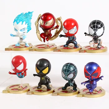 Cosbaby Spiderman Železa-Spider Ducha Spider Spider Man 2099 Mini PVC Údaje Hračky 8pcs/set