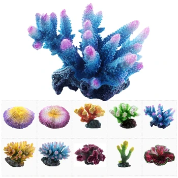 Akvárium Coral Ornament Akvárium Umelé Koralový Útes Dekorácie Acuario Kvetu Rastlín Rock Dekor Dekoračné Guličky Pozadí
