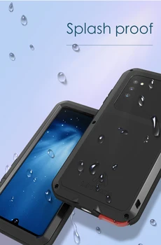 Plné Telo Ochrana Pre Samsung Galaxy A41 A51 A71 Prípade Ťažkých Shockproof Kovov, Silikónové Brnenie Kryt Gorilla Glass Shell