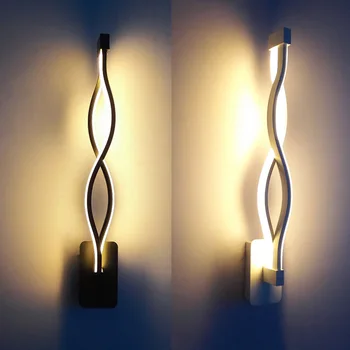 LED Nástenné svietidlo z Hliníkovej Zliatiny Wave Design Nástenné svietidlo Domov Spálňa, Predsieň, Schodisko, Nástenné LED Nočné Lampy