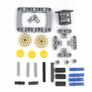 MOC Technic 29pcs Technic Rozdiel gear box kit (gears, čapy, nápravy, konektory) pack kompatibilné s lego NOCMA29