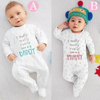 Nové Detské Oblečenie Novorodenca Chlapec Grile Remienky Dlhý Rukáv Dojčenské Oblečenie List Vytlačený Jumpsuit