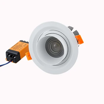 Lúč Nastaviteľný Uhol 15/45/60 Stupňov Zapustené LED Downlight 5W 7W 10W 12W Stmievateľné LED Stropné Bodové Svetlo AC90-265V 3000K