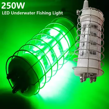 12-24V 400W LED Rybárske Podvodné Svetlá Nehrdzavejúcej Ocele Klietka Ochranný Rukáv LED Podvodné Lampy Lampy Rybárske Lure