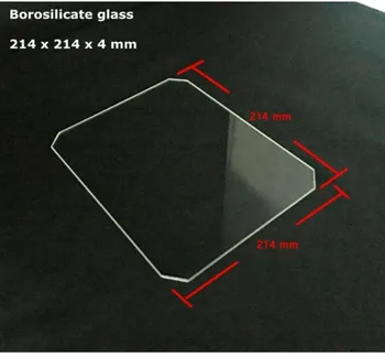 214 x 214 x 4 mm Borosilikátového skla 3D Tlačiarne Platformu Sklo Stavať doska pre MK2/MK3