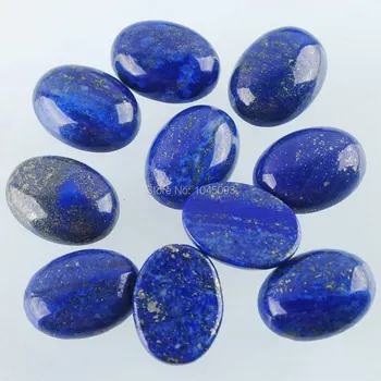 Prírodné Lapis Lazuli Klenot Kameň Kolo Cabochon KABÍNY Č Otvor Šperky 15x20x6MM 20pcs/veľa QU3035