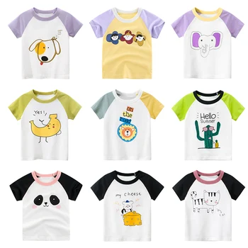 Deti T-shirt Dievčatá Bavlna Tee Zviera Tlače Dievča, T Košele, Topy Cartoon Deti tshirt Oblečenie Oblečenie Letné Nové Dorazí 2020