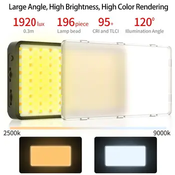 Ulanzi VIJIM VL196 RGB LED Video Svetlo 12W Rýchle Nabíjanie DSLR Smartphone Vyplniť Svetla Stmievateľné RGB Účinok Vlog Na Svetlo Kamery