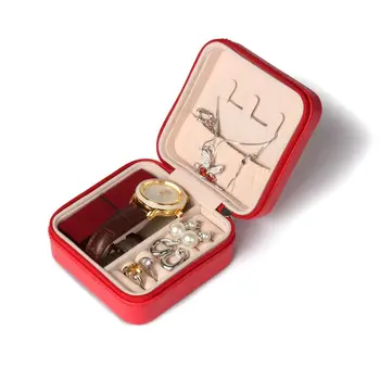 TA MINGREN Malé Hodinky Rúž Úložný Box Krúžok Náušnice Náhrdelník Lady Darček Pu Kožené Cestovné Šperky Úložný Box