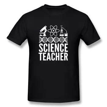 Učiteľ vedy Fyzika Chémia T-Shirt Vtipné Narodeninové Bavlna Krátke Rukávy T Košele Príčinné O-krku Topy Tees Hip Hop Nadrozmerné