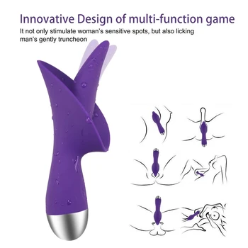Silikónové Inovatívne Jazyk Lízanie Stimulátor Klitorisu - Nabíjateľná 10 Rýchlosť Upozorňuje Ručné Masér Hry Hračky pre Ženy