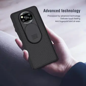 Nillkin Pre Xiao Poco X3 NFC Camshield Fotoaparát, Posuňte Kryt Chrániť Telefón Prípade Objektív Ochranné puzdro Pre Xiao Poco X3 NFC