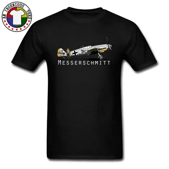 Vojenské Bojové Lietadlo Lietadlo Tshirts Messerschmitt BF Vytlačené Na Topy T Shirt Zábavné Prispôsobené O Neck Tee Tričko Nadrozmerné XL