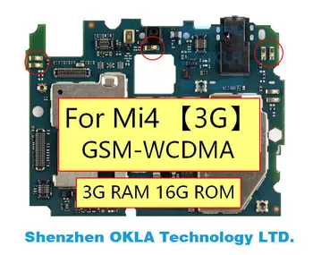 1pcs SIEŤACH 3G RAM, 16GB ROM Doske Pre Xiao Mi 4 M4C MI4W 3G sieť Doske matka Rada Nahradenie Nie podpora FDD-LTE