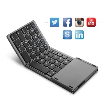COOLCOLD MT03 Tri systém univerzálne tri-fold s dotykový tablet mobilný počítač bezdrôtová skladacie Bluetooth mini keyboard