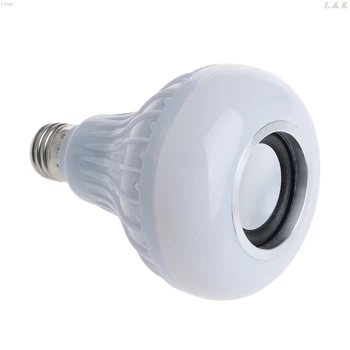 Bezdrôtový Bluetooth Reproduktor Žiarovka E27 LED RGB Svetlo Prehrávania Hudby Lampa AC 90-265V 3000-6500K M05 dropship L29K