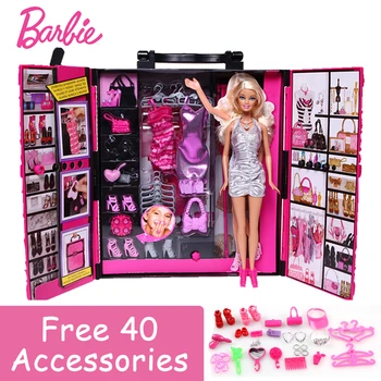 Barbie Pôvodnej Značky Zábavné Sen Šatníku Oblečenie Príslušenstvo Dieťa Dieťa, Hračky Pre Dievčatko štedrý Deň je Dar Boneca X4833