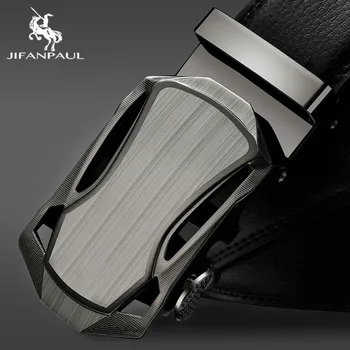 JIFANPAUL Kože Značky Čierne Pásy Luxusné Pánske Opasky Automatickej Pracky Módne Pásy Pre Mužov Business Populárne Male dve kožené