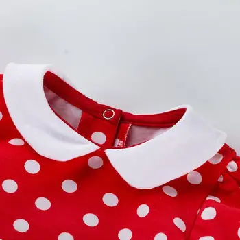 RBG Reborn Baby Doll Oblečenie 20-22 Cm Bábika Oblečenie Červená Polka Dot Tutu Sukne Krátke Rukáv Kombinézu Romper 2 Ks Oblečenie Set sa